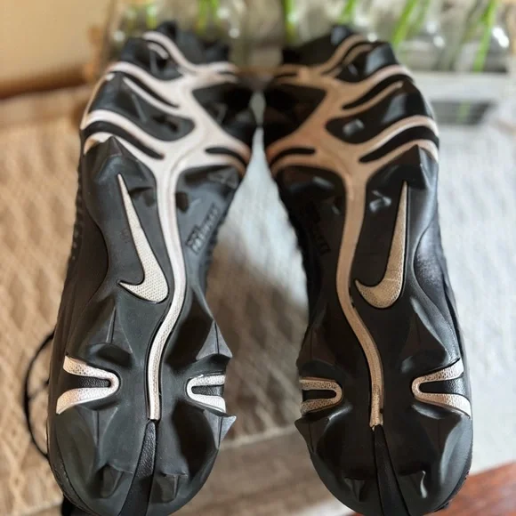 Nike Alpha Menace 2 Shark Football Cleats Size 11W  BV0146-001. Black/White - Picture 8 of 10